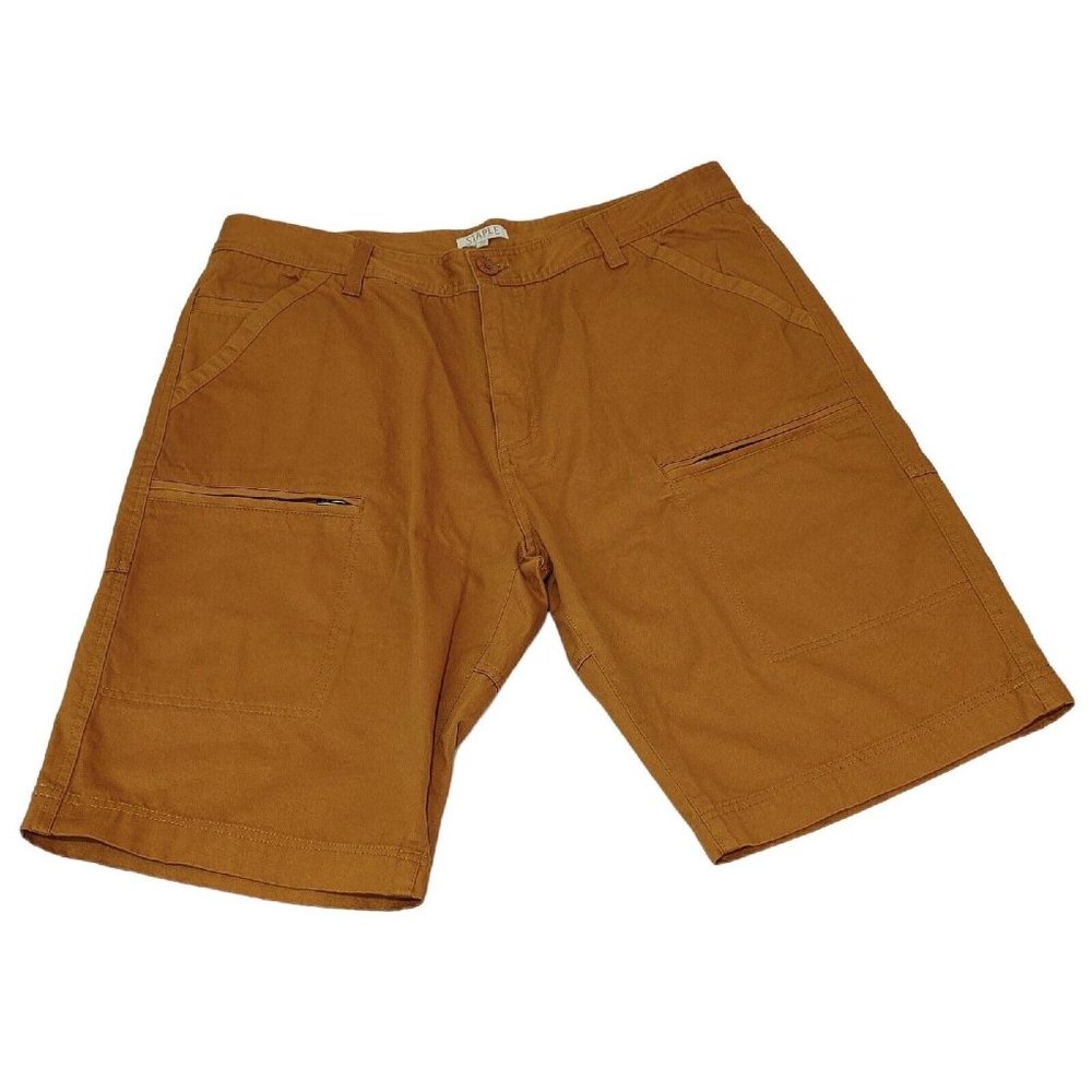 STAPLE Men's Casual Short Chestnut Brown Color Men's Size 36 NWOT
